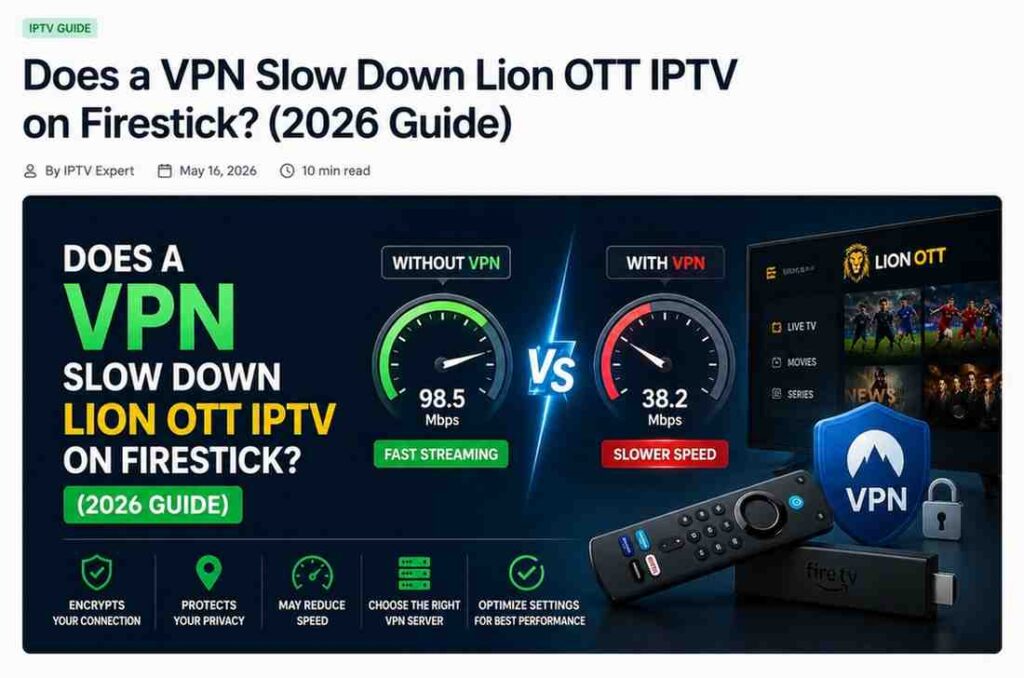 Does a VPN Slow Down Lion OTT IPTV on Firestick? (2026 Guide)