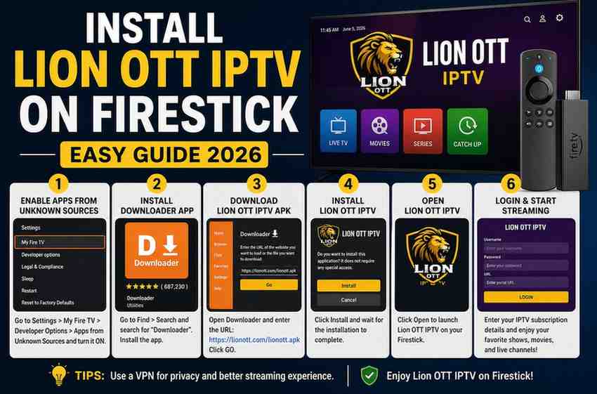 How to Install Lion OTT IPTV on Firestick (Complete 2026 Guide)