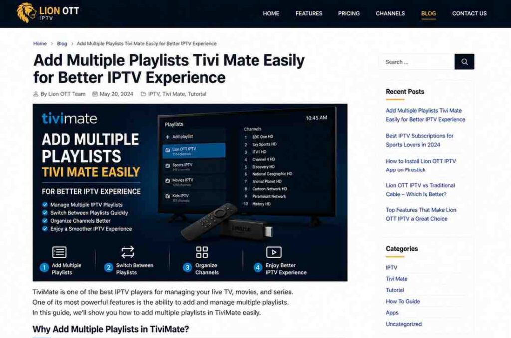 How Do I Add Multiple Playlists to TiviMate?