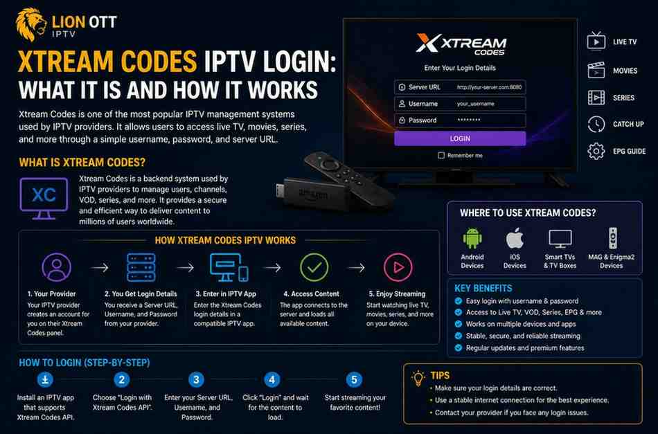 Xtream Codes IPTV Login: What It Is and How It Works